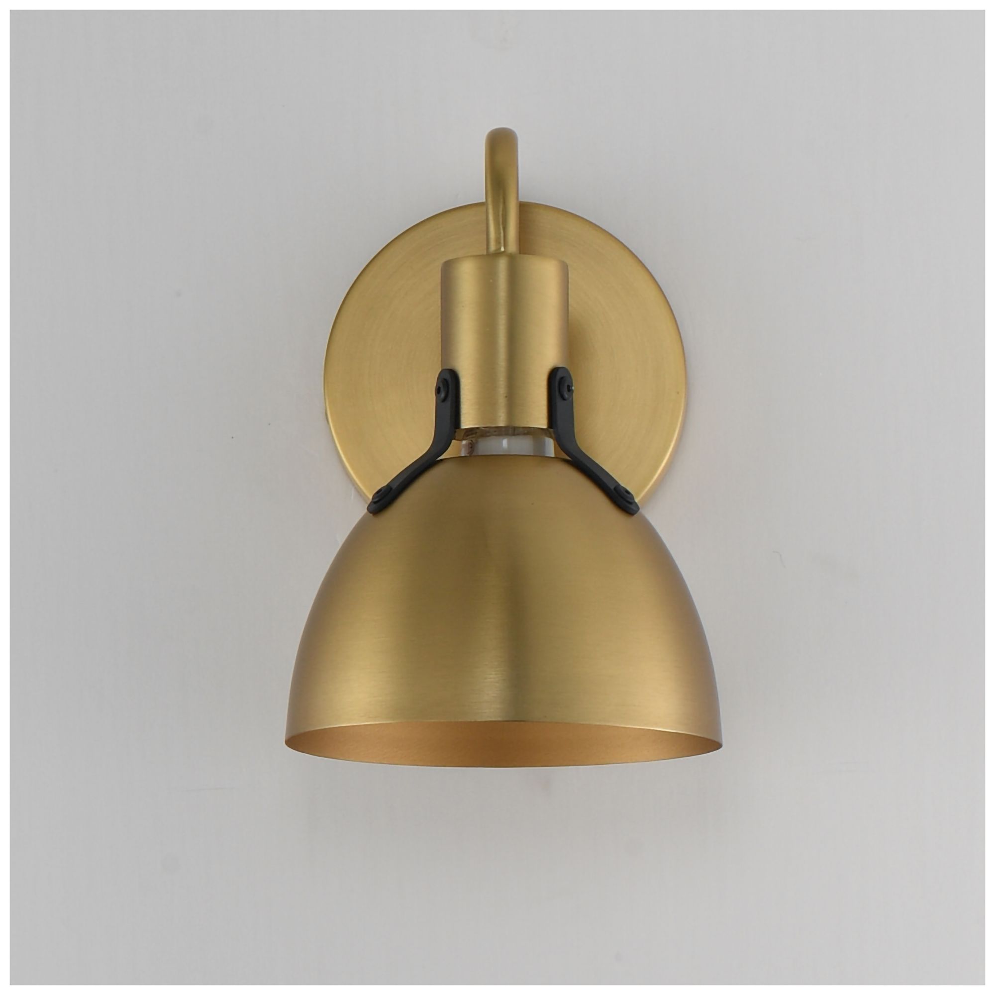Image 3 Maxim Dusk 8 3/4" High Satin Brass 1-Light Wall Sconce more views