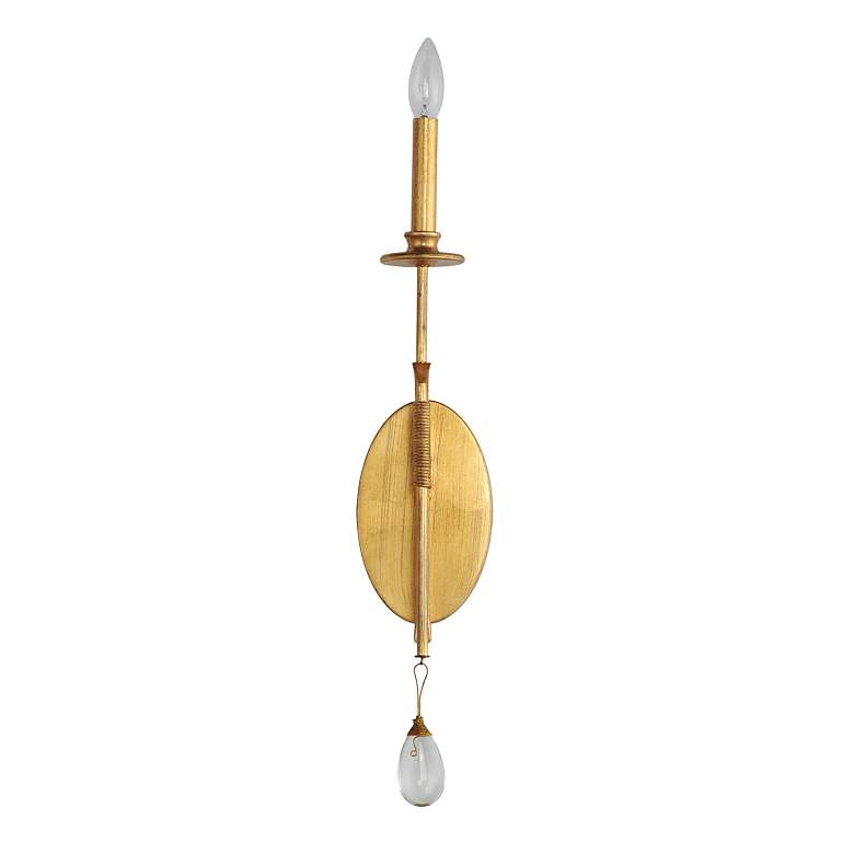 Image 2 Maxim Eden 26" High Charcoal Gold Leaf Wall Sconce more views