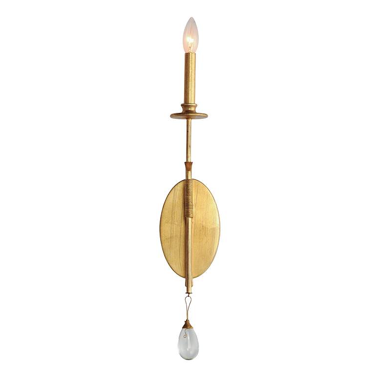 Image 3 Maxim Eden 26" High Charcoal Gold Leaf Wall Sconce more views