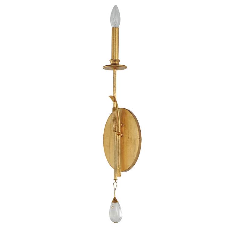 Image 5 Maxim Eden 26" High Charcoal Gold Leaf Wall Sconce more views