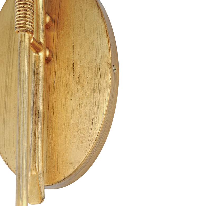 Image 6 Maxim Eden 26" High Charcoal Gold Leaf Wall Sconce more views