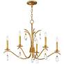 2_Maxim Eden 32" Wide Charcoal Gold Leaf 5-Light Chandelier