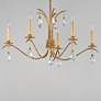 4_Maxim Eden 32" Wide Charcoal Gold Leaf 5-Light Chandelier more views