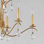 5_Maxim Eden 32" Wide Charcoal Gold Leaf 5-Light Chandelier more views
