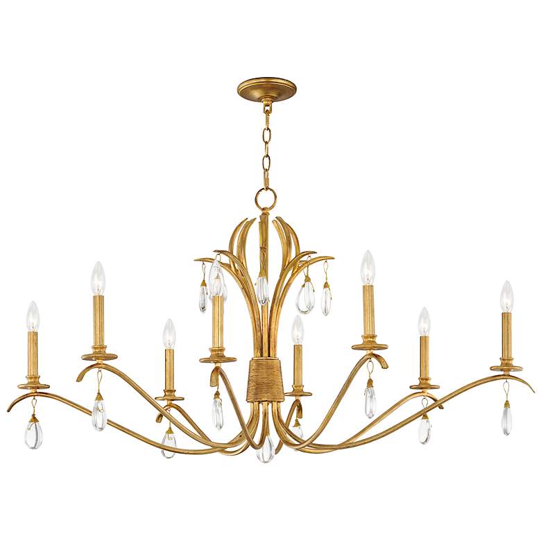 Image 2 Maxim Eden 48" Wide Charcoal Gold Leaf 8-Light Chandelier