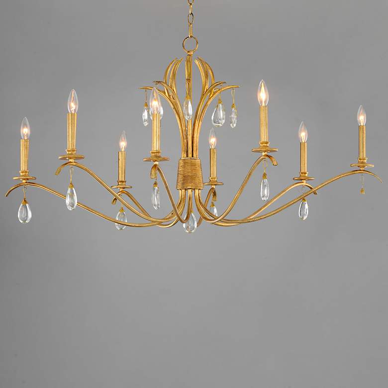 Image 3 Maxim Eden 48" Wide Charcoal Gold Leaf 8-Light Chandelier more views