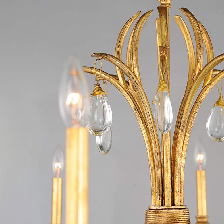 Image 4 Maxim Eden 48" Wide Charcoal Gold Leaf 8-Light Chandelier more views