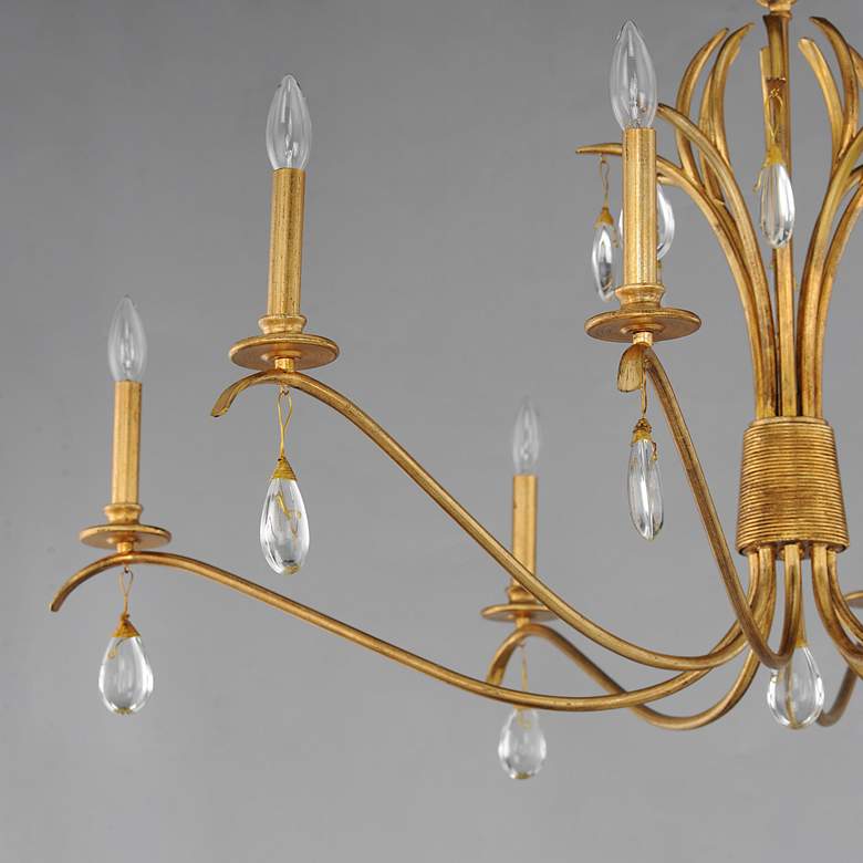 Image 6 Maxim Eden 48" Wide Charcoal Gold Leaf 8-Light Chandelier more views