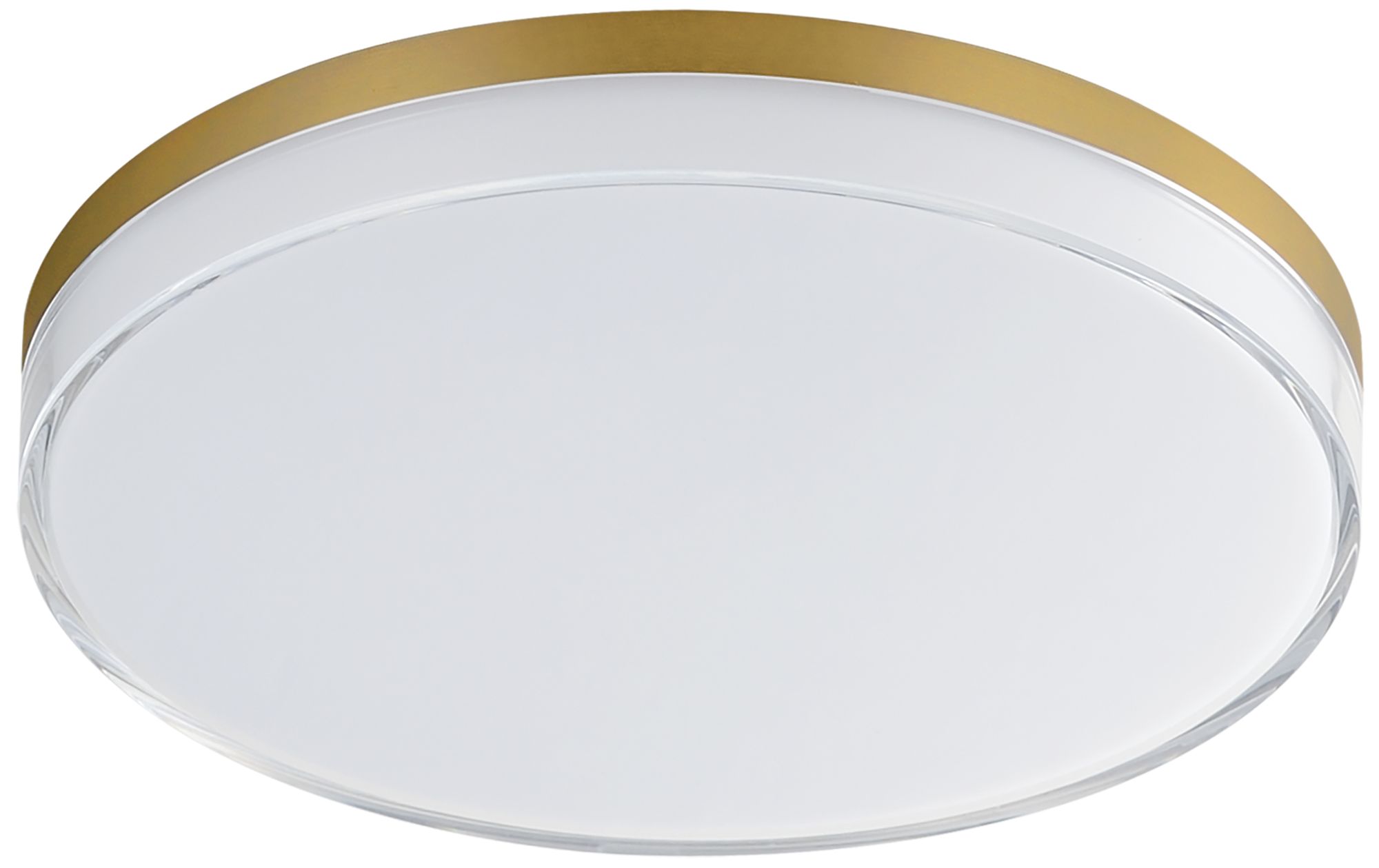 Maxim Edge 11" Natural Aged Brass LED Flush Mount