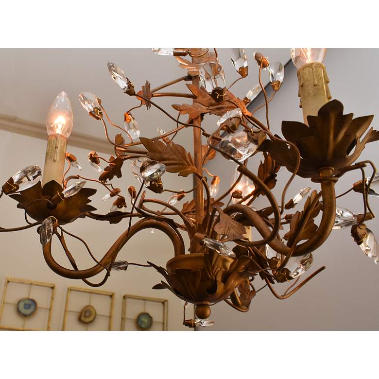 Image 3 Maxim Elegante 14" Wide Etruscan Gold 3-Light Chandelier more views