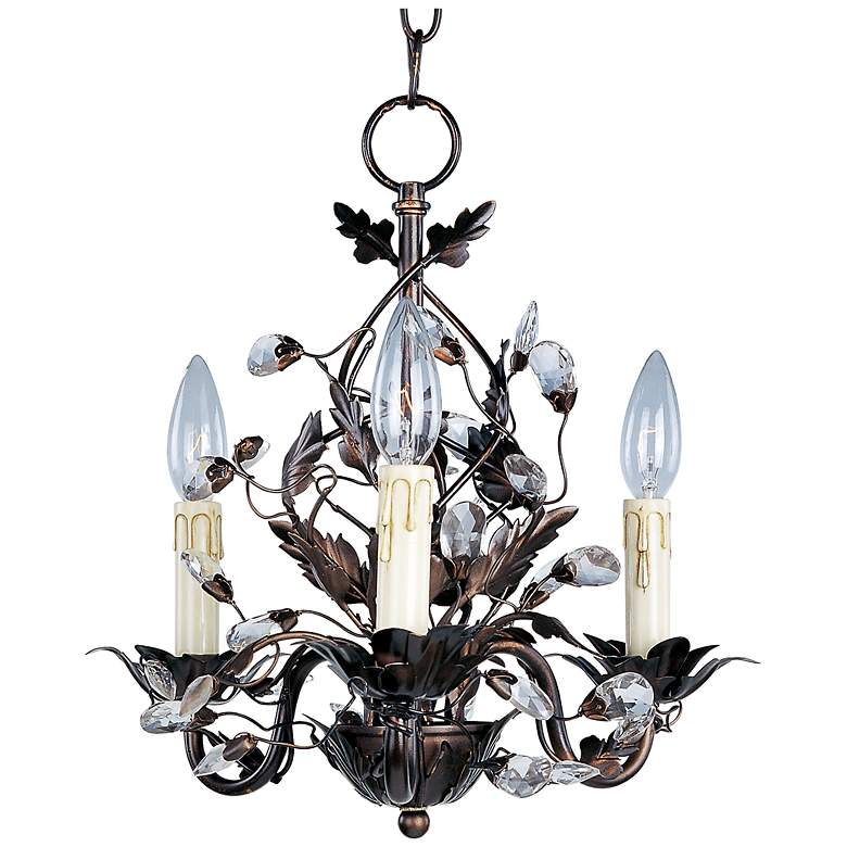 Image 1 Maxim Elegante 14"W Oil-Rubbed Bronze 3-Light Chandelier