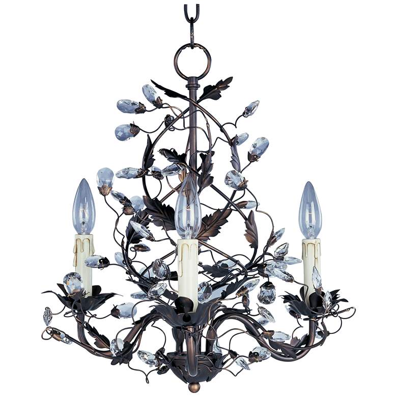Image 1 Maxim Elegante 18 1/2"W Oil-Rubbed Bronze 3-Light Chandelier