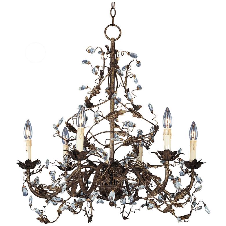 Image 1 Maxim Elegante 26 1/2"W Oil-Rubbed Bronze 6-Light Chandelier