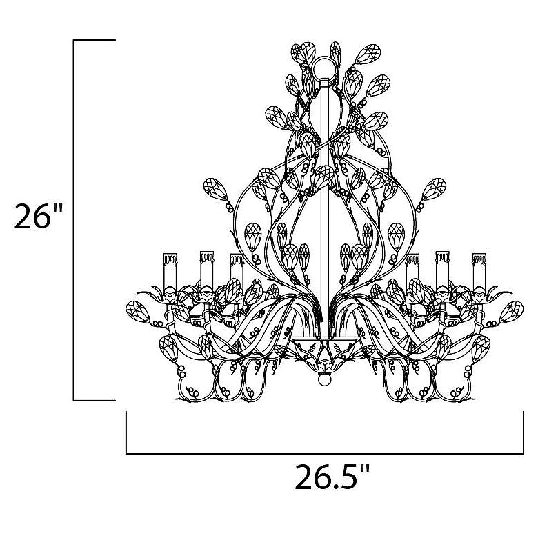 Image 2 Maxim Elegante 26 1/2"W Oil-Rubbed Bronze 6-Light Chandelier more views
