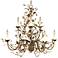 Maxim Elegante 29" Classic Etruscan Gold Vine and Crystal Chandelier