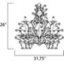 4_Maxim Elegante 29" Classic Etruscan Gold Vine and Crystal Chandelier more views