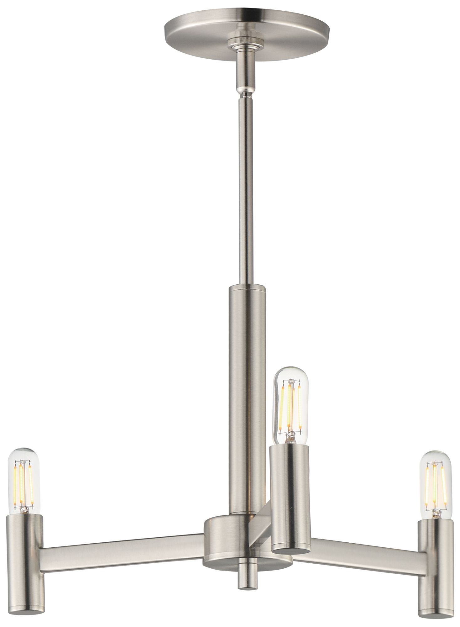 Image 2 Maxim Emana 16 1/4" Wide Satin Nickel 3-Light Chandelier