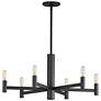 Maxim Emana 25 1/2" Wide Sandy Black 6-Light Chandelier