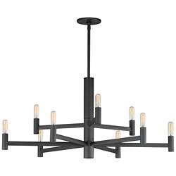 Maxim Emana 33 1/2" Wide Black 9-Light Chandelier