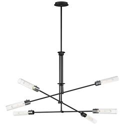 Maxim Equilibrium 51 3/4" Wide Black 6-Light LED Chandelier