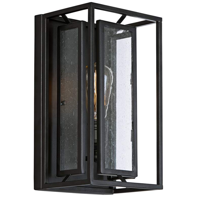 Image 1 Maxim Era 13 3/4" High Black Wall Sconce
