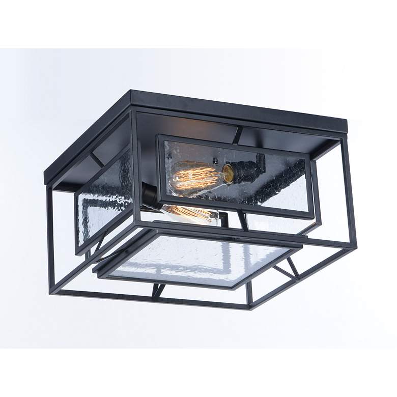 Image 2 Maxim Era 15 3/4" Wide Black 2-Light Ceiling Light more views