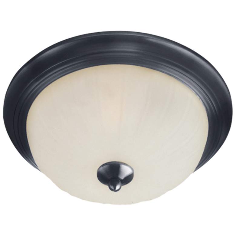 Image 1 Maxim Essentials 11 1/2" Wide Black 1-Light Ceiling Light