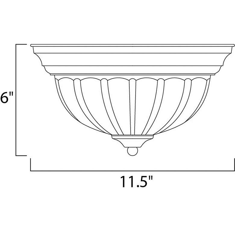 Image 2 Maxim Essentials 11 1/2" Wide Frosted/Oil Rubbed Bronze 1-Light Flush more views