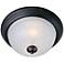 Maxim Essentials 11 1/2" Wide Frosted/Oil Rubbed Bronze 2-Light Flush