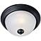 Maxim Essentials 13 1/2" Wide Frosted/Black 2-Light Flush Mount