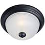 2_Maxim Essentials 13 1/2" Wide Frosted/Black 2-Light Flush Mount more views