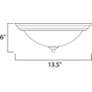 3_Maxim Essentials 13 1/2" Wide Frosted/Black 2-Light Flush Mount more views