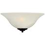 1_Maxim Essentials 13" Wide Bronze and White Glass Wall Sconce