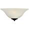 Maxim Essentials 13" Wide Bronze and White Glass Wall Sconce