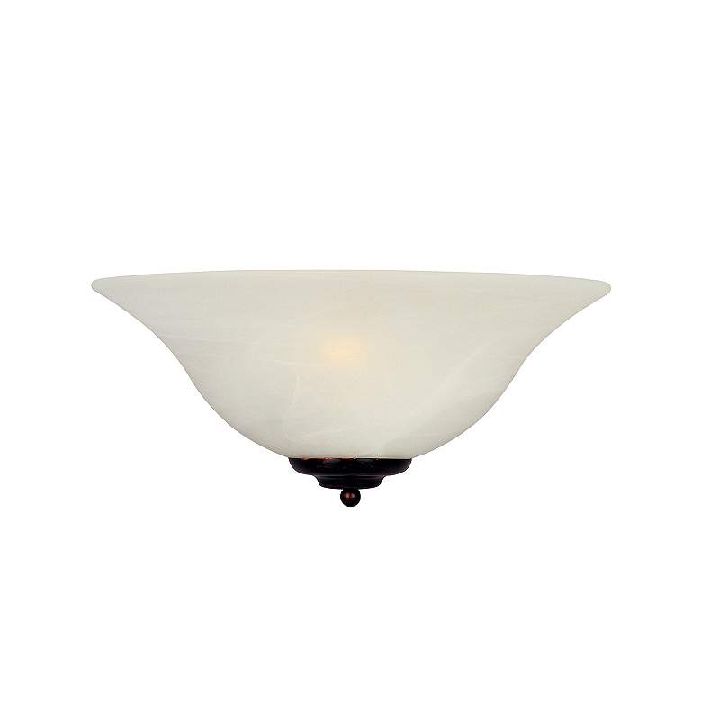 Image 2 Maxim Essentials 13" Wide Bronze and White Glass Wall Sconce more views