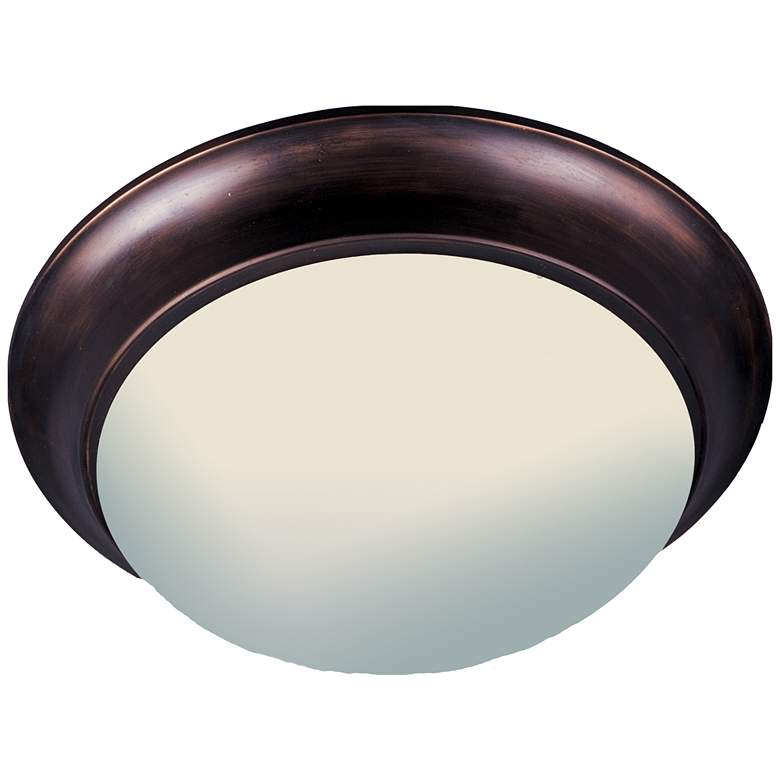 Image 1 Maxim Essentials 16.5" Wide 3-Light Flush Mount Button Ceiling Light