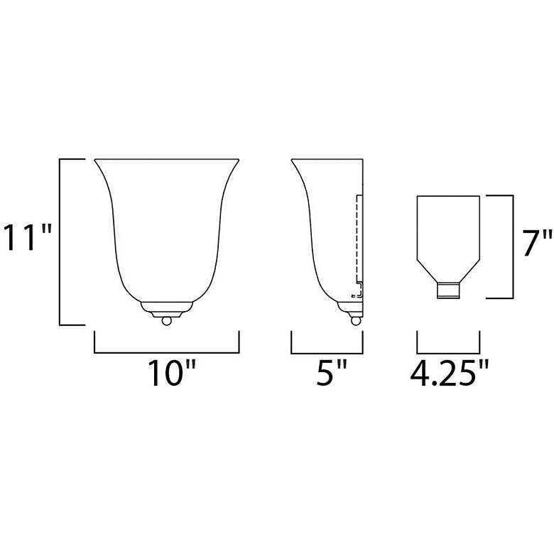 Image 2 Maxim Essentials 2058x 11.8" High White Glass Wall Sconce more views