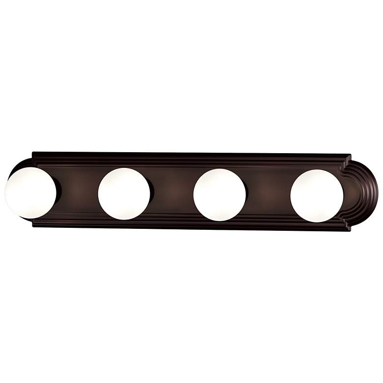 Image 1 Maxim Essentials 24" Wide 4-Light Racetrack Bath Vanity Light