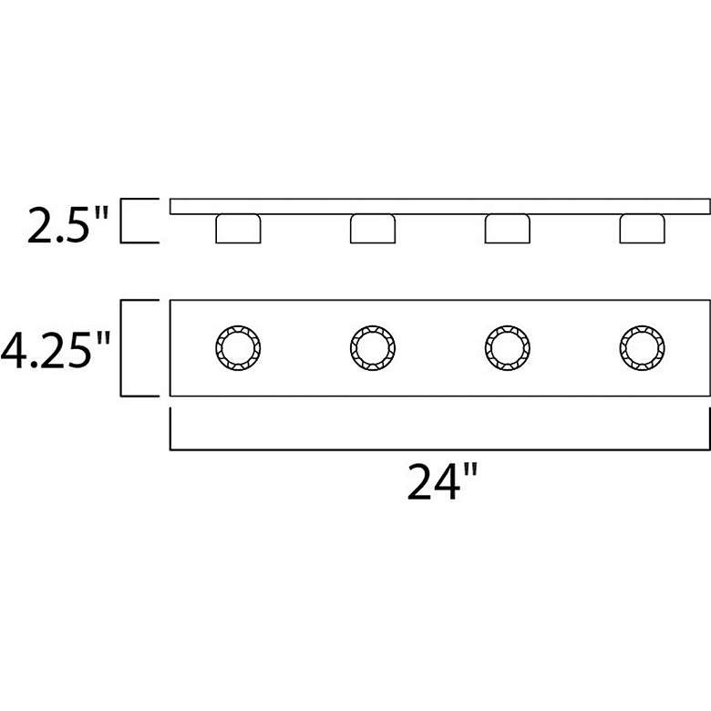 Image 3 Maxim Essentials 24" Wide Modern 4-Light Bath Vanity Strip Light more views