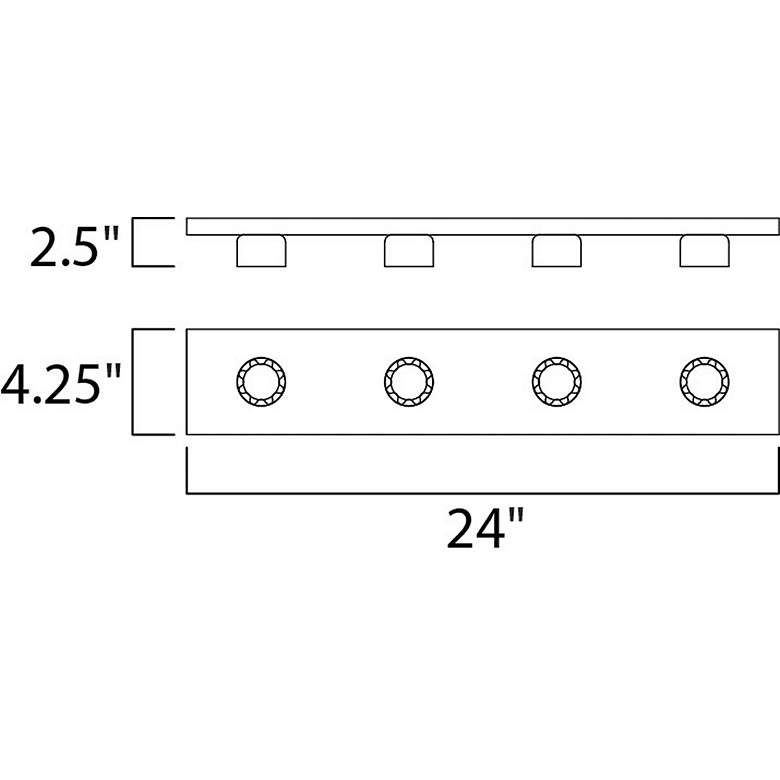Image 3 Maxim Essentials 24 inch Wide Modern 4-Light Bath Vanity Strip Light more views