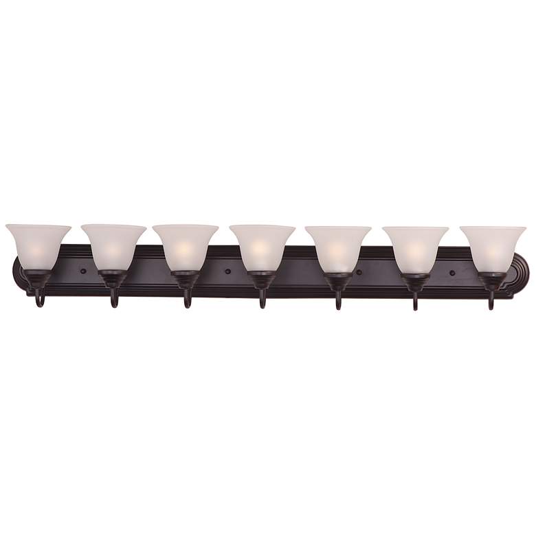 Image 1 Maxim Essentials 48"W Oil-Rubbed Bronze 7-Light Bath Light