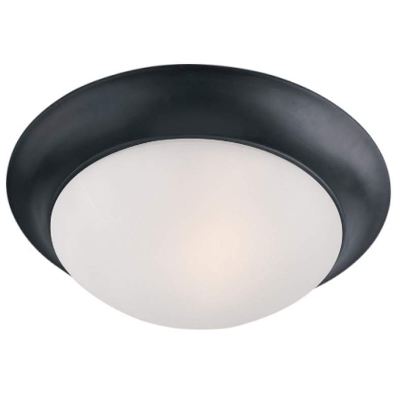 Image 1 Maxim Essentials - 585 16 1/2" Wide Black 3-Light Flush Ceiling Light