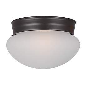 Image2 of Maxim Essentials 7.5" Wide 1-Light Flush Mount Button Ceiling Light more views