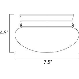 Image3 of Maxim Essentials 7.5" Wide 1-Light Flush Mount Button Ceiling Light more views