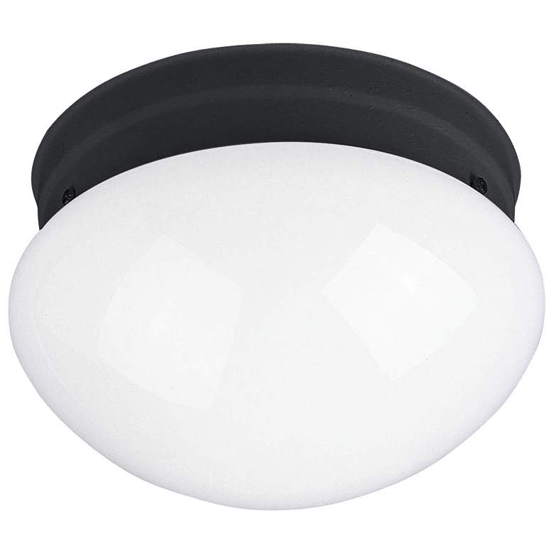 Image 1 Maxim Essentials 7 1/2" Wide White/Black 1-Light Flush Mount