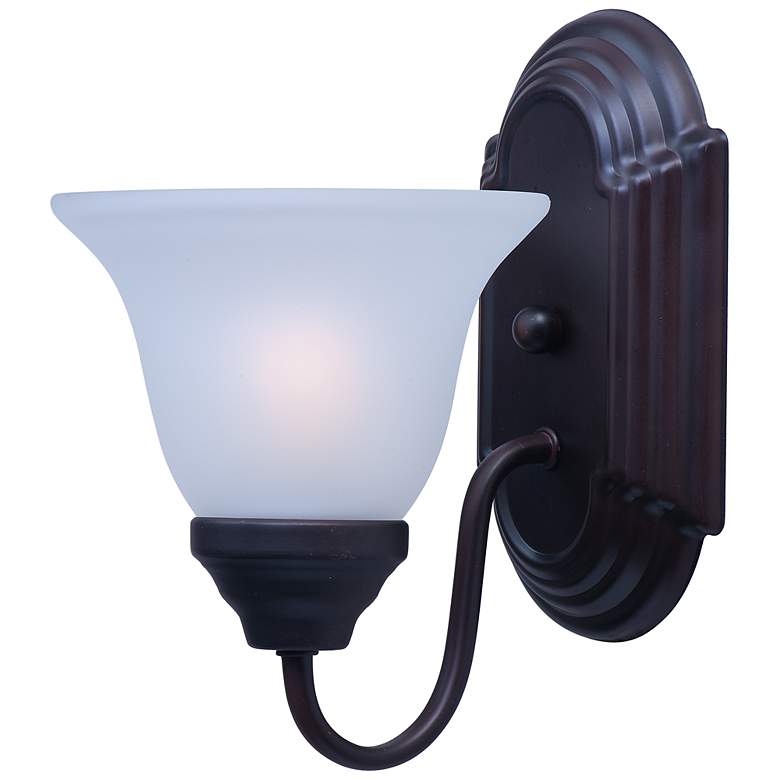 Image 1 Maxim Essentials 8" High Traditional Oil Rubbed Bronze Wall Sconce