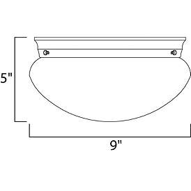 Image3 of Maxim Essentials 9" Wide 2-Light Button Flush Mount Ceiling Light more views