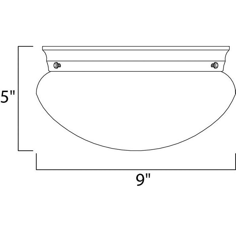 Image 2 Maxim Essentials 9" Wide Marble/Oil Rubbed Bronze 2-Light Flush Mount more views