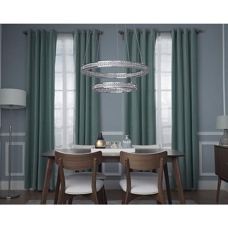 Image 7 Maxim Eternity 30" Wide Polished Chrome LED 2-Tier Pendant Light more views