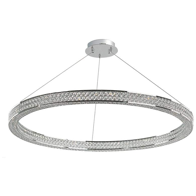 Image 1 Maxim Eternity 40" Wide Chrome and Crystal LED Pendant Light